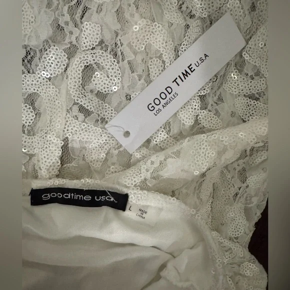 Lace Lingerie Dress with feather detailing - Picture 5 of 5